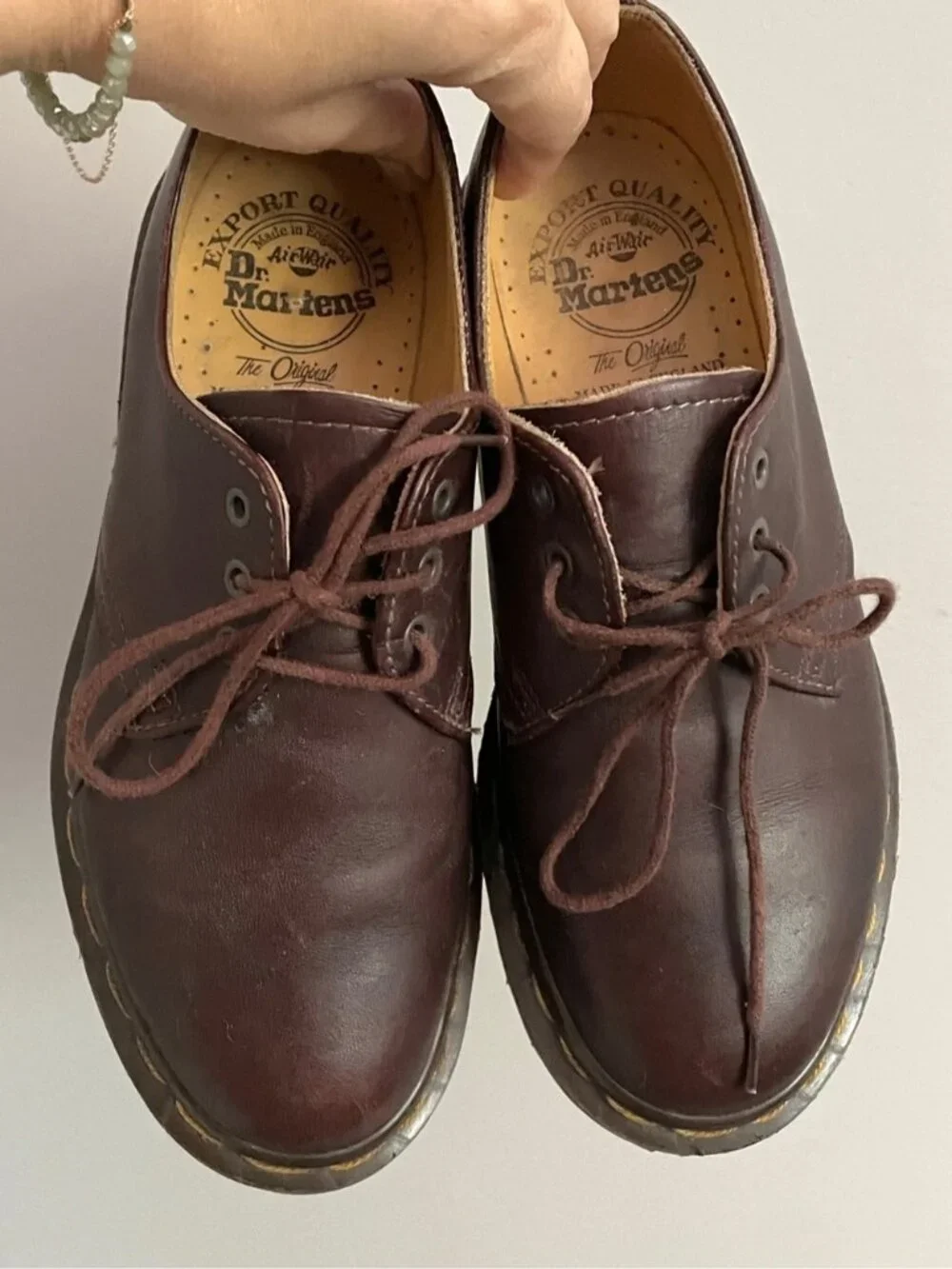 Vintage 90s Doc Martens Brown MIE England Oxford - 2UK/5US